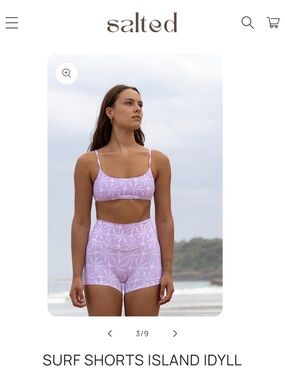Lilac Floral High-Rise Women's Athletic Shorts